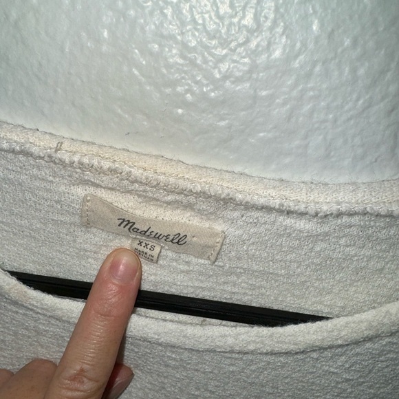 Madewell- Side knot tie- 100% cotton- size xxs- off white - Picture 3 of 4